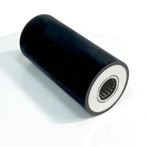 Black PU Rubber Coated Wheel Roller Industrial Grade for Automation Machinery Conveyor Transport and Factory Use