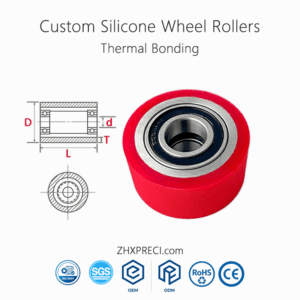High-Temperature Resistant Durable Silicone Wheels & Quiet, Smooth, and Contamination-Free Movement Silicone Castor Wheel Roller