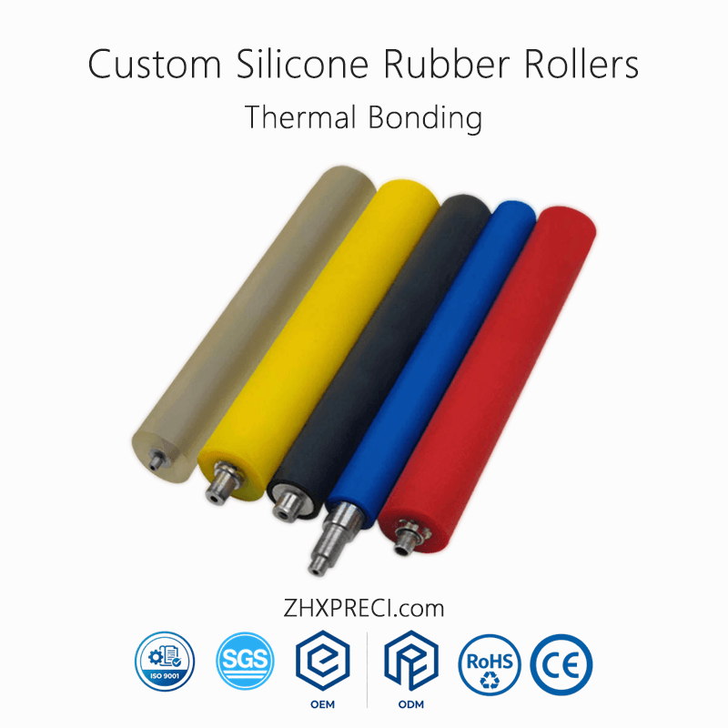Custom Industrial NBR Rubber Roller Thermal Bonding