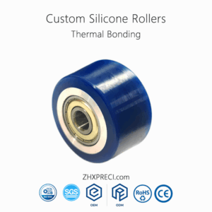 Blue Customized Silicone Rubber Coated Roller & High Quality Drive Guide Roller