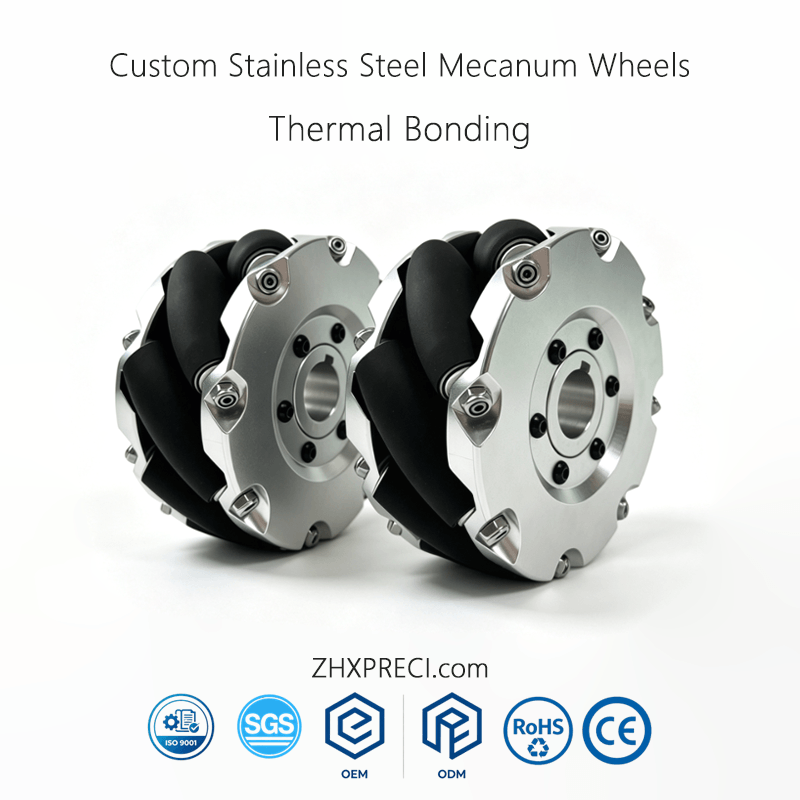 Custom High Temperature Stainless Steel Mecanum Wheels
