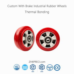 ZHXPRECI_Custom With Brake Industrial Rubber Wheels